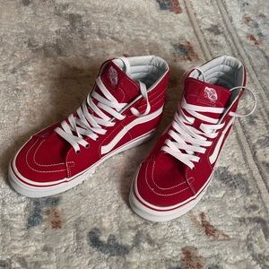 Red Vans Sk8-hi